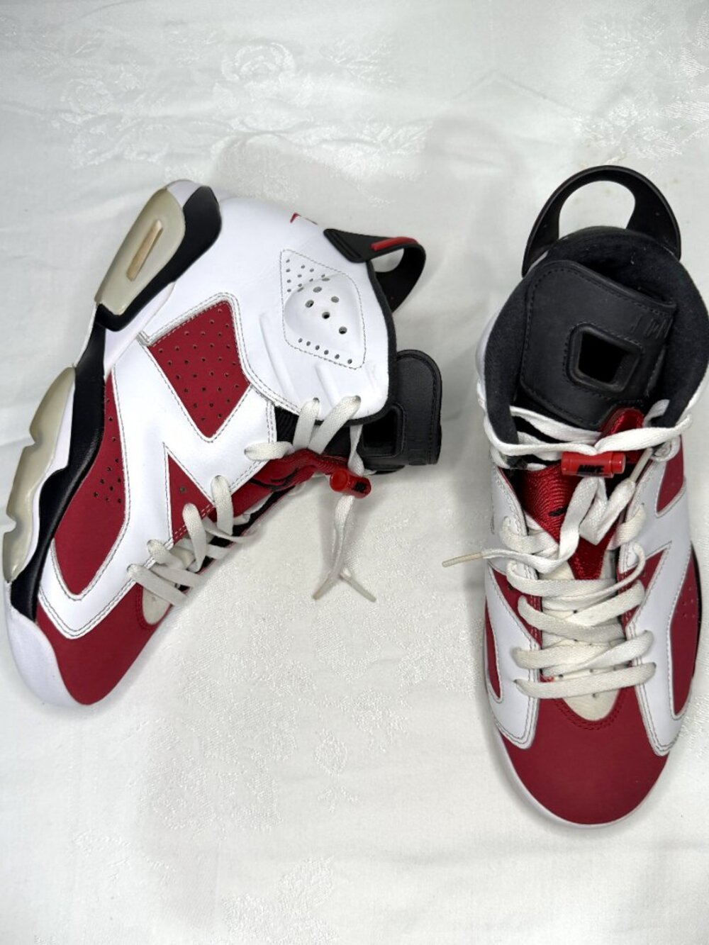 Nike Air Jordan 6 Retro OG Carmine White/Red/Black (CT8529-106) Men's Size 9
